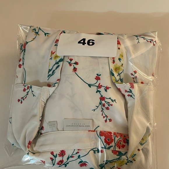 New York & Company White Floral Button Down Shirt Midi Dress Size L NWT - Picture 11 of 15